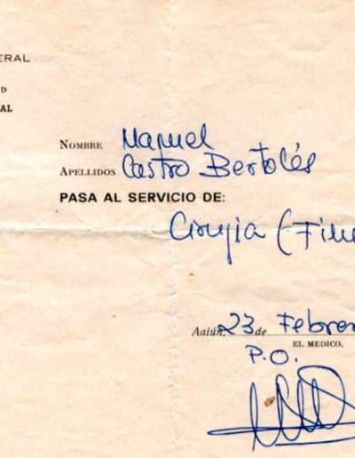 06-12a.- Sin duda, una experiencia inolvidable. Documento: Manuel Castro Bertholet. El Aaiún, 1974-1975