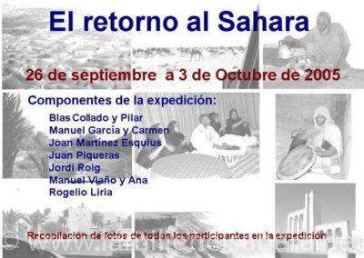 000.- Viaje al Sáhara, 26 septiembre a 3 octubre 2005