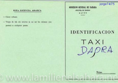 010.- Licencia taxi Daora.